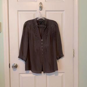 Banana Republic silk gray blouse